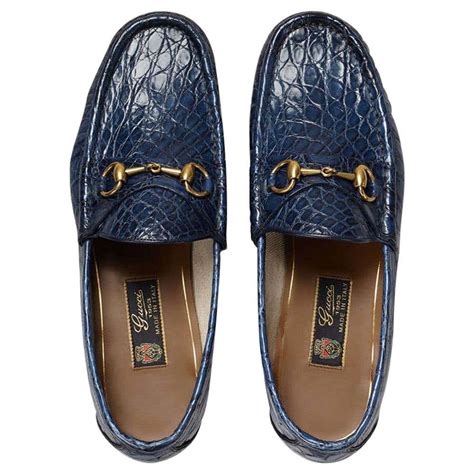 gucci blue leather maritime loafers dress men shoes|gucci loafers men monogram.